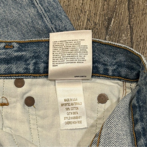 AGOLDE Size 27 Cherie High Rise Merit Straight Leg Fray Hem Jean - Picture 9 of 15